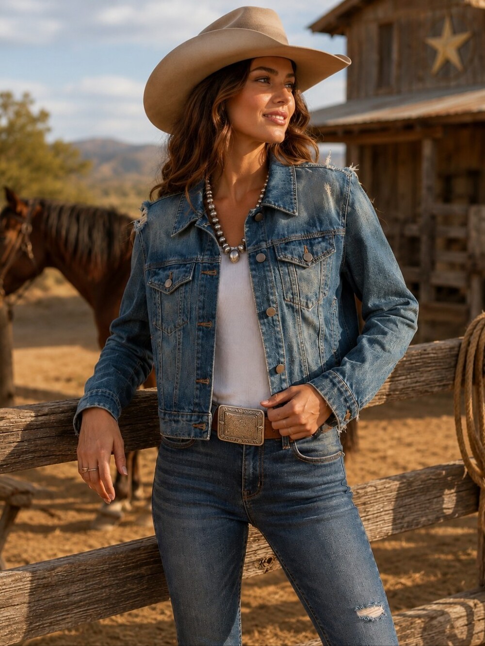J BRAND Medium Wash Destroyed denim jacket Cowgirl Western sz XS like new